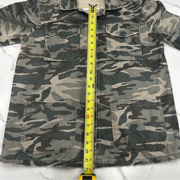 Lulus Blaine Green Camo Print Utility Jacket XL 100% Cotton NWOT - Picture 8 of 9